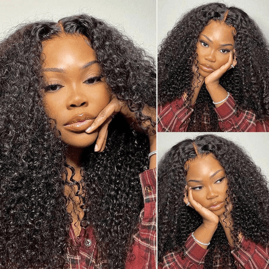 Megalook Upgrade 5x5 Crystal Lace Frontal Curly Wigs Real HD lace Pre Plucked 210% High Density Wigs