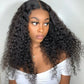 Megalook Undetectable Invisible Real Transparent Lace Deep Wave Front Wig 180% Density Brazilain Human Wig