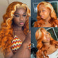 Megalook 12A Ginger Hair Bundles With Closure Body Wave Bundles With Honey Blonde 4x4 Transparent Lace Closure