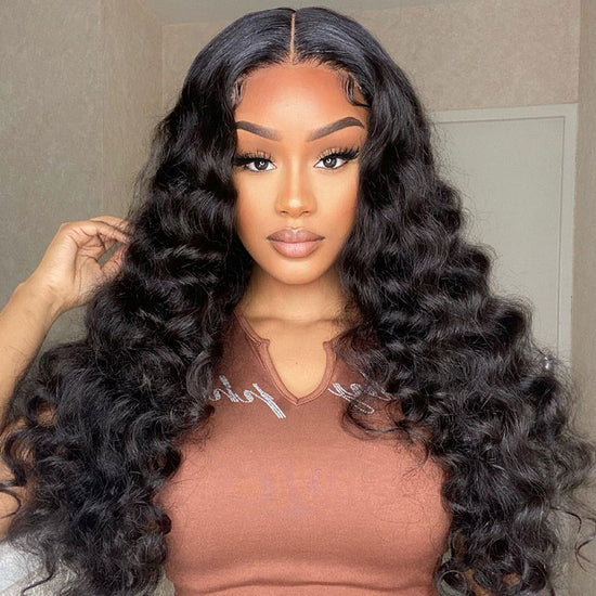 Pre Cut Lace Real Glueless 5x5 HD Lace Closure Loose Wave Wigs New Dome Cap Beginner Friendly Wig Wear & Go Glueless HD Lace Wig
