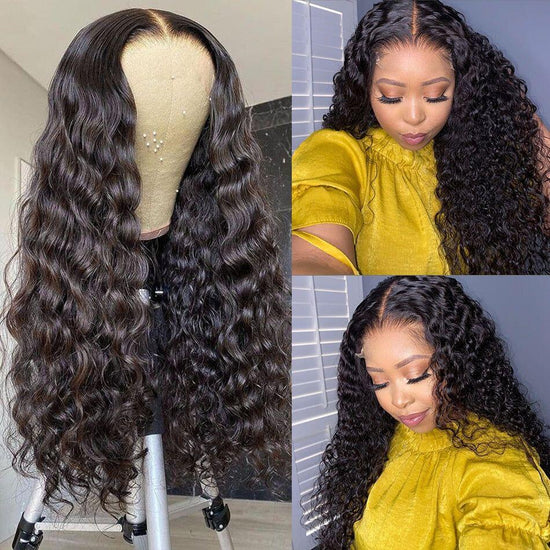 4x4/5x5/13x4 Crystal Lace Frontal Wigs Upgrade HD lace Loose Deep Human Hair Wigs