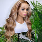 Megalook P4/613 Blonde Highlight 13×4 Lace Front Wig 180% Density Brazilian Human Hair Wigs