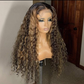 Megalook 5x5 Hd Lace Wigs Balayage Loose Deep Wave Highlight Blonde Human Hair Wig 180% Density