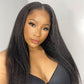 Yaki Straight 13x4 Crystal Lace Frontal Wigs Upgrade HD lace Pre Plucked Natural Hairline