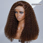 Chocolate Brown Long Curly Human Hair Wigs 210% Density Glueless 5x5 13x4 Lace Front Wig | Fall Hair Trends