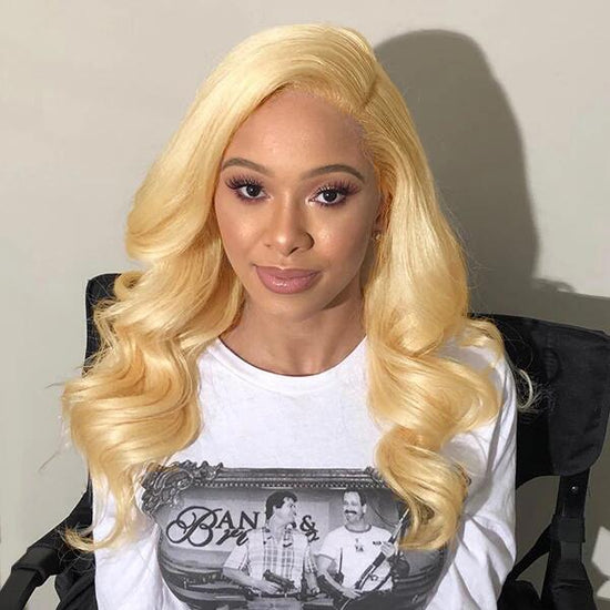 613 Blonde Lace Closure Human Hair Wig | Can Be Dyed | 16 Inch Special Sale