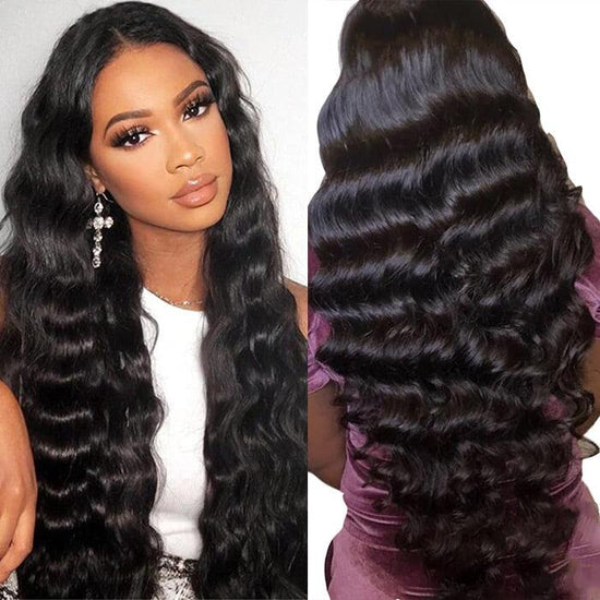 (Super Deal)Megalook Long Transparent 4X4 Transparent Lace Closure Wigs Loose Wave /Deep Wave Wig Pre Plucke With Baby Hair