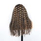 Water Wave 13x4 Transparent Lace Front Wigs Balayage Highlight Hair Pre Plucked Honey Blonde Brown Wigs