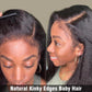 Megalook New Arrival Realistic 4C Kinky Edges 13x4 Lace Front Kinky Straight Wig