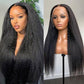 Megalook 13x4 Lace Lace Frontal Wigs Pre Plucked With Baby Hair Yaki/Kinky Straight Part Lace Human Hair Wigs For Women