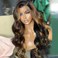 210% Density New Balayage Highlight Honey P1B/30 Colored Wigs 13x4 13x6 Lace Front Wig Transparent Lace Virgin Human Hair Wigs