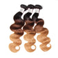 Megalook 12A Body Wave Hair Ombre 1B/4/27 3Bundles With Free Part Closure Free Shipping