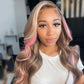 Megalook New Arrival Side Part Pink Balayage On 