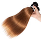 Megalook 3Bundles 1B/30 Ombre Human Hair Weaves With Virgin Human Hair Closure