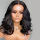 Megalook 210% Density 13X4 Crystal Lace Frontal Wigs Blunt Cut Wavy Bob Skin Melted Hd Lace Wigs