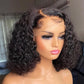 Water Wave Bob 13X4 Crystal Upgrade Hd Lace Blunt Cut Bob Lace Frontal Wig Skin Melted Hd Lace Wigs