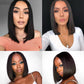 180% Density Bob Wigs 13X5 T Part Lace Front Wig Natural Color Remy Human Hair Wigs