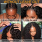 Deep Curly Thin Part Wig V Part Human Hair Wigs Updated U Part Wig No Glue 210% Density