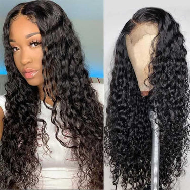 Special offer | 22inch = $92.69 Megalook Water Wave Human Hair Wigs Lace Closure Wigs 180% Density Wet And Wavy For Black Women
