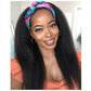 Kinky Straight Headband Wig for Black Women Easy Wear and Go None Lace Front Wigs